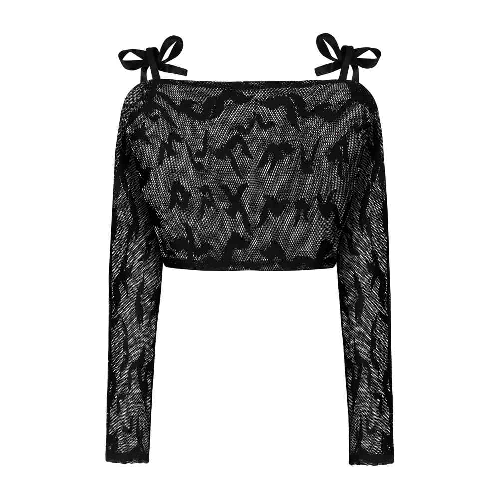 Banned - Elvira Crop top - Zwart